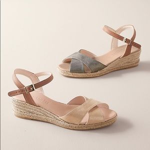 CORDANI Demi Wedge Espadrille Sandals sz 9 eu 39